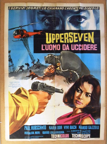 Upperseven, l'uomo da Uccidere {Paul Hubschmid} Italian 2F Movie Poster 60s