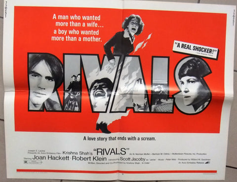 Rivals {Joan Hackett} 22x28" Original Movie Half Sheet Poster 70s