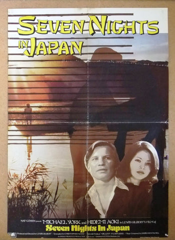 Seven Nights in Japan (Michael York) Original British Movie Poster 70s