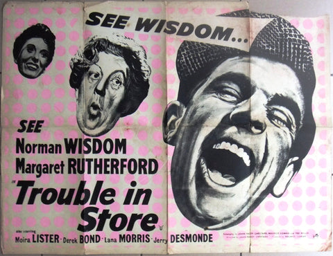 Trouble in Store (Norman Wisdom) UK British Quad Original Movie Poster 70s