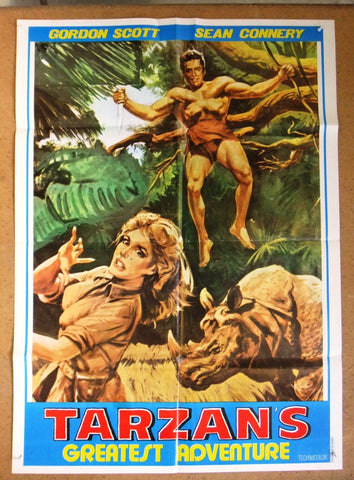 Tarzan's Greatest Adventure (Gordon Scott) 27x39" Lebanese Org Movie Poster 50s