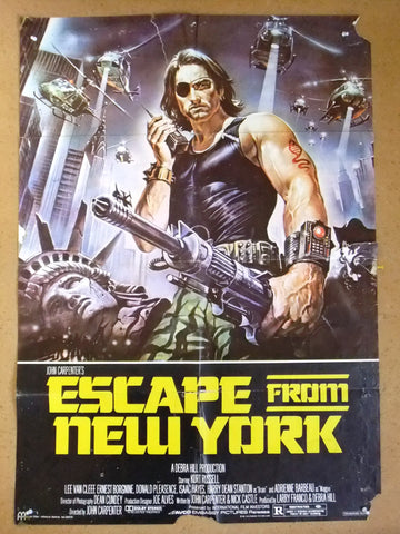 Escape From New York (John Carpenter's) 39x27" Org. Lebanese Movie Poster 80s