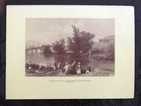 (Pack of 11) Lebanese Lebanon Cities Sketches Souvenir Repro Engraving 1980