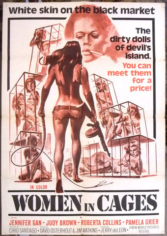Women In Cages (Roger Corman) 41x27" Original Movie Poster 70s
