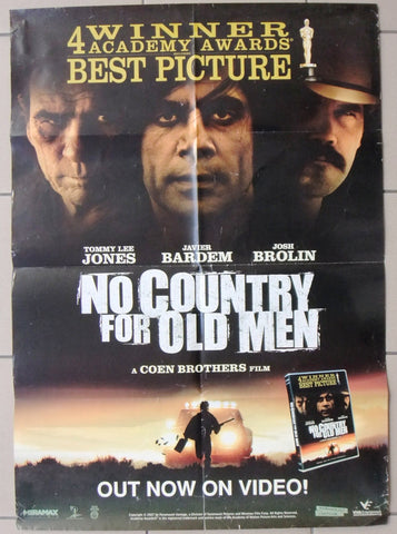 No Country For Old Men 39x27" Org. Lebanese Film DVD Poster 2000s