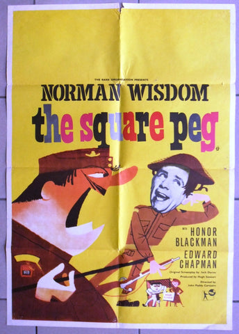 The Square Peg Norman Wisdom 37x26" Original Movie Poster 50s