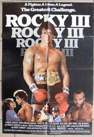 Rocky III {SYLVESTER STALLONE} 39x27" Original Lebanese-style Movie Poster 80s