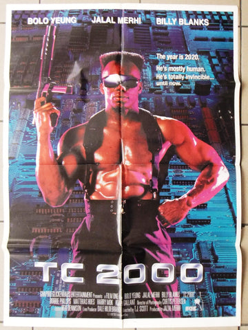 TC 2000 {Bolo Yeung} 39x27" Original Lebanese Movie Poster 90s