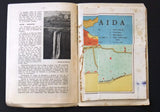 ‬Saida, Sidon صيدا Lebanese Guide French Book / Antique Colour Tourist Map 1950s