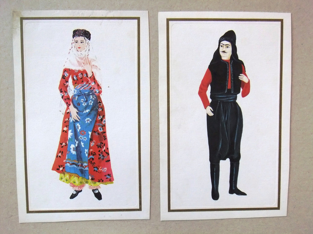 Pack Of 6 Folklore Traditional Costume Lebanese Lebanon Repro Color pack-of-6-folklore-traditional-costume-lebanese-lebanon-repro-color