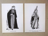 (Pack of 6) Folklore: Traditional Costume Lebanese Lebanon Sketches Souvenir