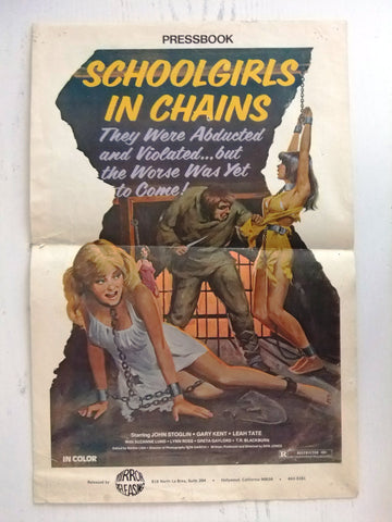 Schoolgirls in Chains (John Parker) Original Movie Pressbook 70s
