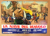 (Set of 6) La nave del diavolo John Cairney Italian Film Lobby Card Poster 1963