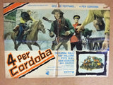 (Set of 5) 4 per Cordoba George Peppard Photobusta Italian Film Lobby Card 70s