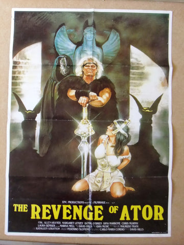 The Revenge of Ator, Quest for the Mighty Sword 27x39" Lebanese Movie Poster 90s