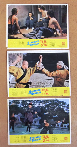 -Set of 3- Stranger from Shaolin (Biho sangjaeng) Kung Fu Film Lobby Card 70s