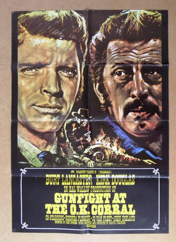 Gunfight at the O.K. Corral (Kirk Douglas) 39x27" Lebanese Movie Poster R70s