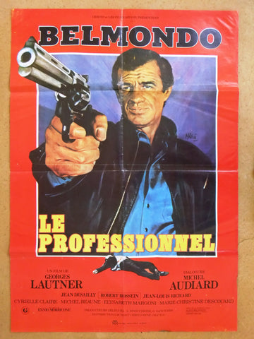 Le Professionnel (Jean-Paul Belmondo) 39x27" Original Lebanese Movie Poster 80s