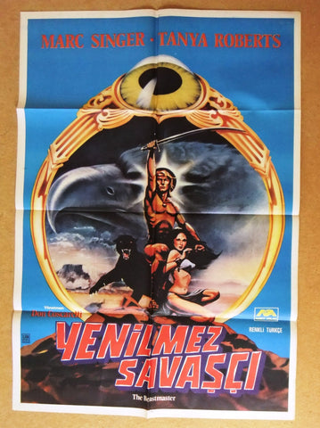 Beastmaster, Yenilmez Savaşçı {Marc Singer} Turkish Movie Original Poster 80s