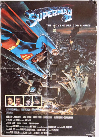 SUPERMAN 2 {CHRISTOPHER REEVE} Original Lebanese Movie Poster 80s