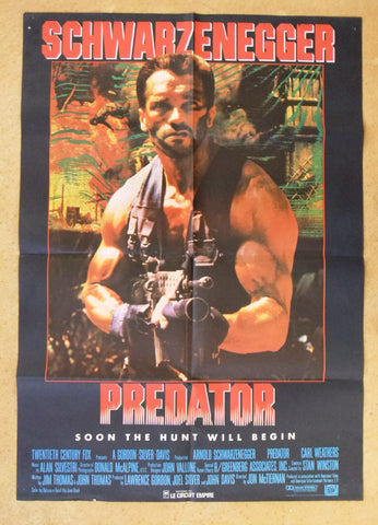 Predator (Arnold Schwarzenegger) 27x39" Original Lebanese Movie Poster 80s