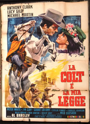 LA COLT E LA MIA LEGGE (ANTHONY CLARK) Italian Movie Poster (4F) 60s