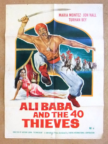 Ali Baba and the Forty Thieves Original German Movie Poster 50s
