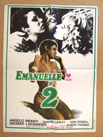 Black Emanuelle 2 Original 20x27" Angelo Infanti Lebanese Movie Poster 70s