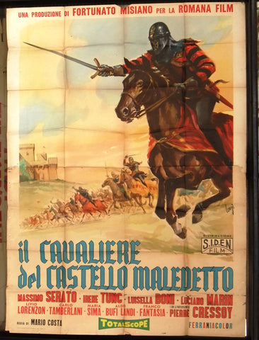 il Cavaliere del Castello Maledett {Massimo Serato} Italian 4F Movie Poster 50s