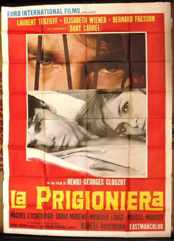 La prigioniera (Laurent Terzieff) Italian Movie Poster (4F) 60s