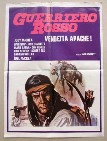 Guerriero rosso (Jack Starrett) 20x27" Org Lebanese Movie Poster 70s