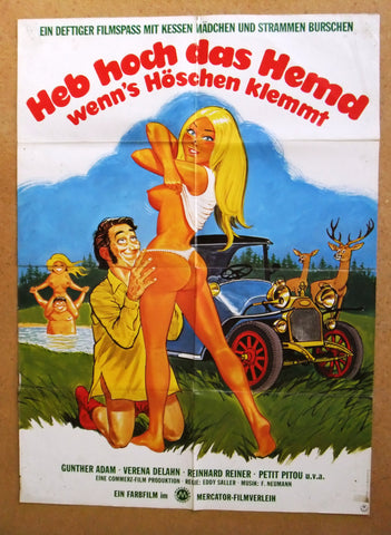 Heb hoch das Hemd (Gunther Adam) Original German Movie Poster 70s