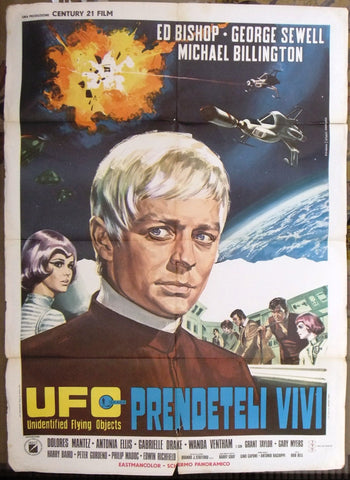 UFO: Prendeteli vivi (Ed Bishop) 46"x61" Italian 2F Movie Poster 70s