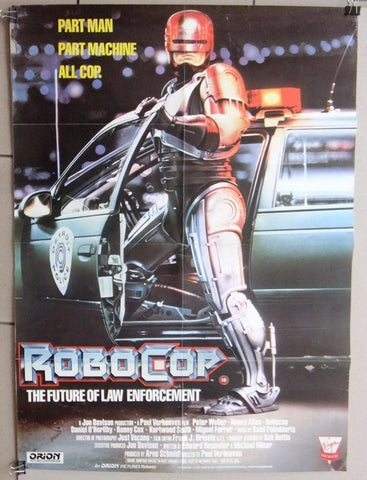 Robocop {The future face of law enforcement} US Original Film Virgin Poster 80s