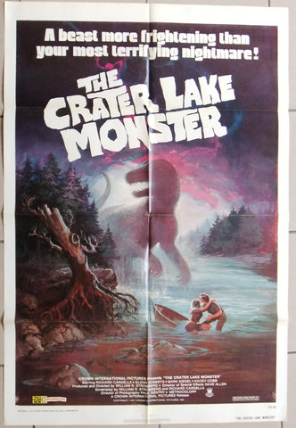 Crater Lake Monster 41"x27" Original Movie US Poster 70s