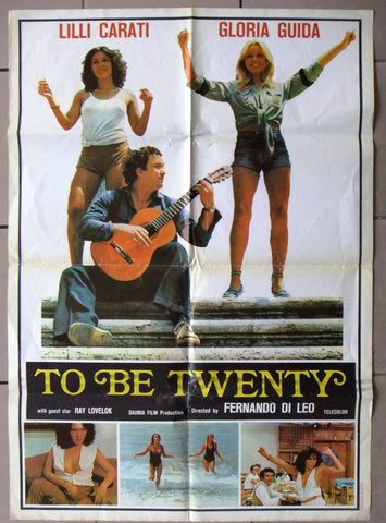 To Be Twenty (Gloria Guida) 27x39" Original Lebanese Movie Poster 70s