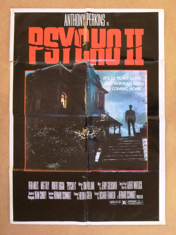 Psycho II (Anthony Perkins) Lebanese 39x27" Original Film Poster 80s