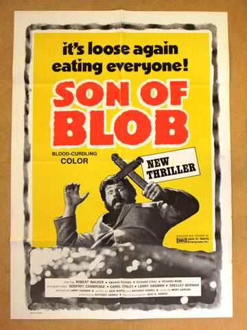 Son of Blob {Larry Hagman} Int. Movie Original Poster 70s