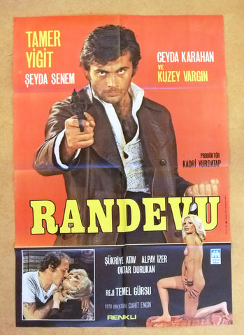 Randevu  (Tamer Yiğit') Original Turkish Original Movie Poster 70s