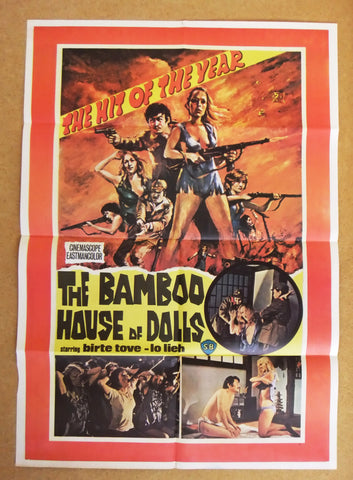 The Bamboo House of Dolls 39x27" Lebanese Original Movie Poster 70s