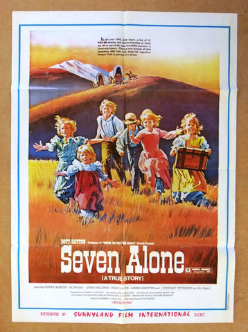 Seven Alone {Dewey Martin} 39x27" Lebanese Original Movie Poster 70s