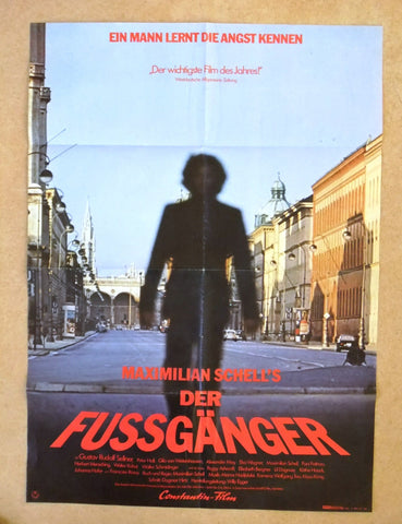The Pedestrian Der Fußgänger Maximilian Schell German Movie Poster 70s