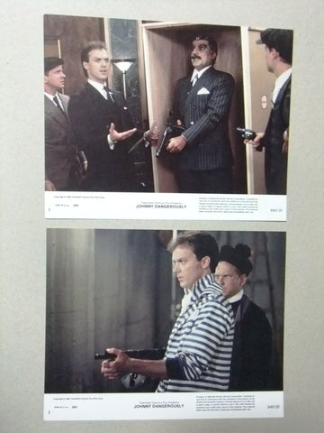 {Set of 8} JOHNNY DANGEROUSLY Michael Keaton 10X8" Org Movie Lobby Cards 80s