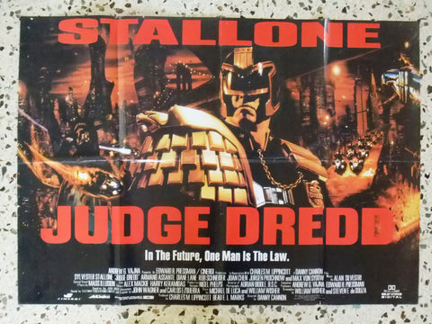 Judge Dredd {Sylvester Stallone} Qaud Lebanese Original Movie Poster 90s
