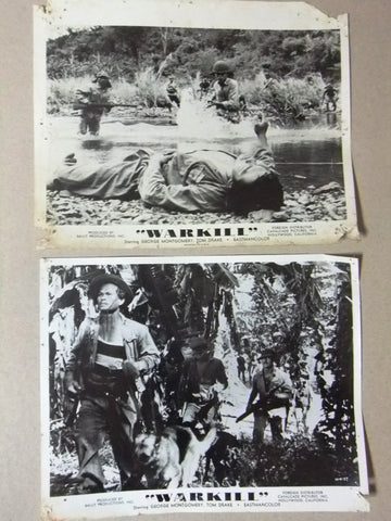 (Set of 4) Warkill (George Montgomery) Movie Orig Photos 60s