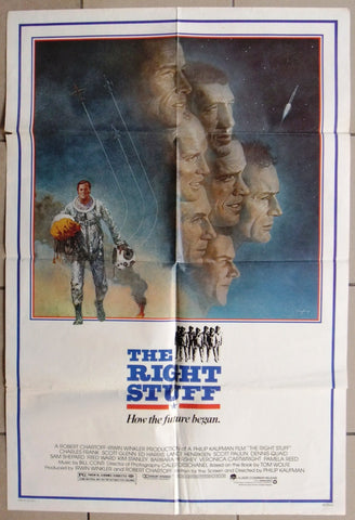 RIGHT STUFF {DENNIS QUAID} 27"x41" Original Movie Poster 80s