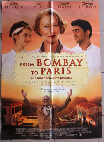 From Bombay to Paris The Hundred-Foot Journey 39x27" Original Movie Poster 2000s