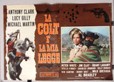 (Set of 10) La Colt E La Mia Legge (Anthony Clark) Italian Film Lobby Card 60s