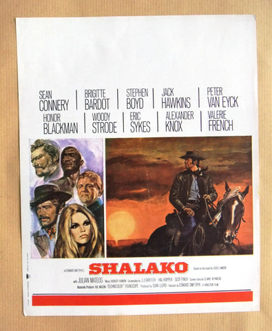 Shalako (Sean Connery Brigitte Bardot) Original film flyer 60s
