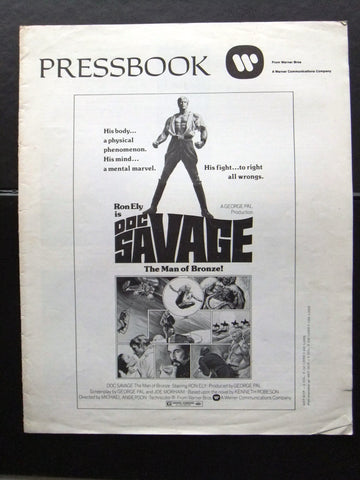 Doc Savage (Ron Ely) Original Movie Pressbook 70s